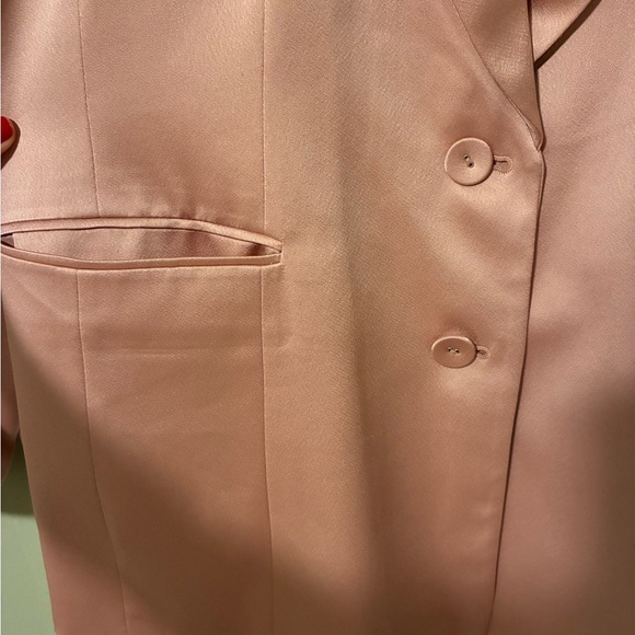 Bar III Blush Pink Satin Blazer - Picture 4 of 5